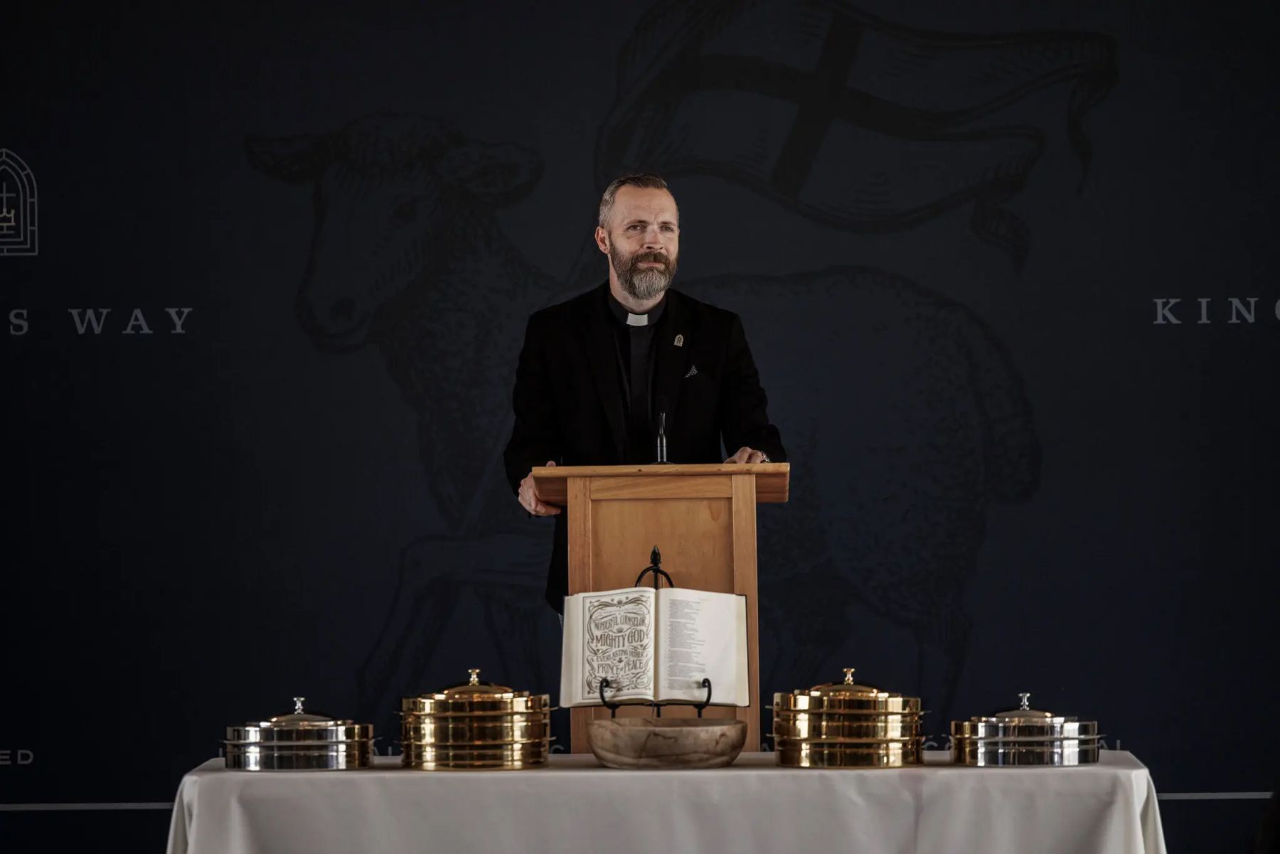Dale Partridge preaching at King’s Way Reformed Church